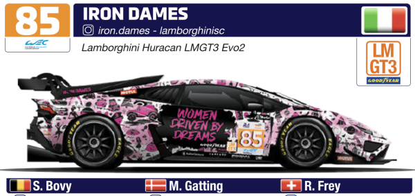 Decal Iron Dames - Lamborghini Huracan LMGT3 Evo2 #85 FFSFD1027v13 RSPTM